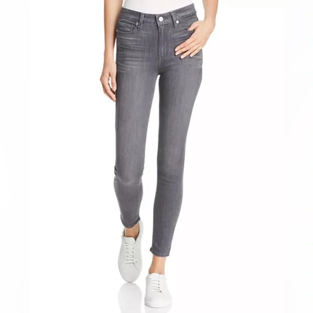 PAIGE Hoxton Ultra Skinny Jeans Women's 27 London Grey Stretch Denim Casual